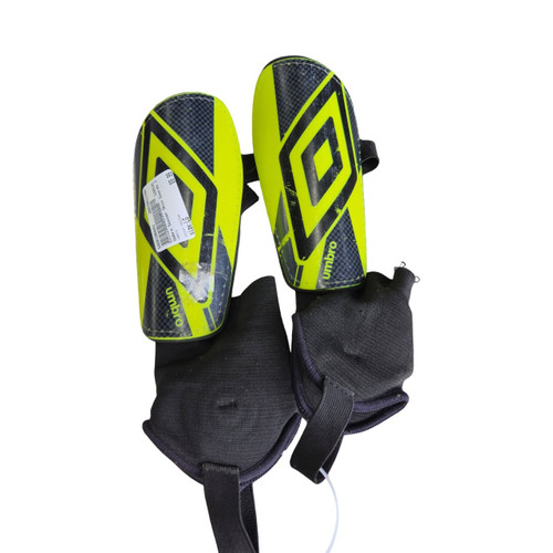 Vist Large View of Product Image Which is Used Umbro Soccer Shin Guards Junior Yellow LG