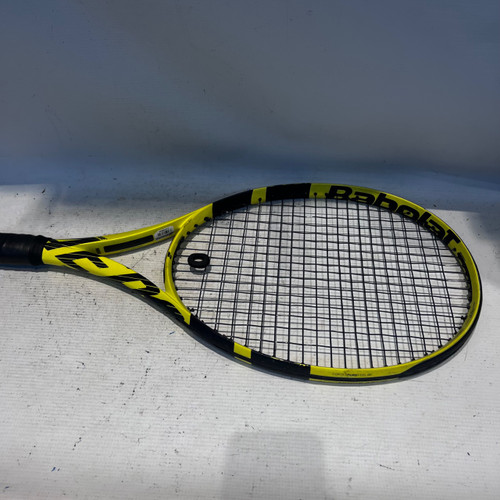 Vist Large View of Product Image Which is Used Babolat PURE AERO Adult Tennis Racquet Yellow 4 1/4"