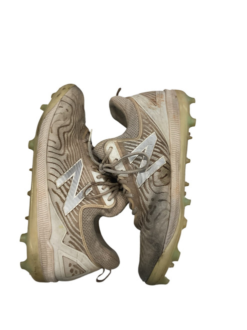 Vist Large View of Product Image Which is Used New Balance BASEBALL CLEATS BB/SB Cleats White Senior 11.5