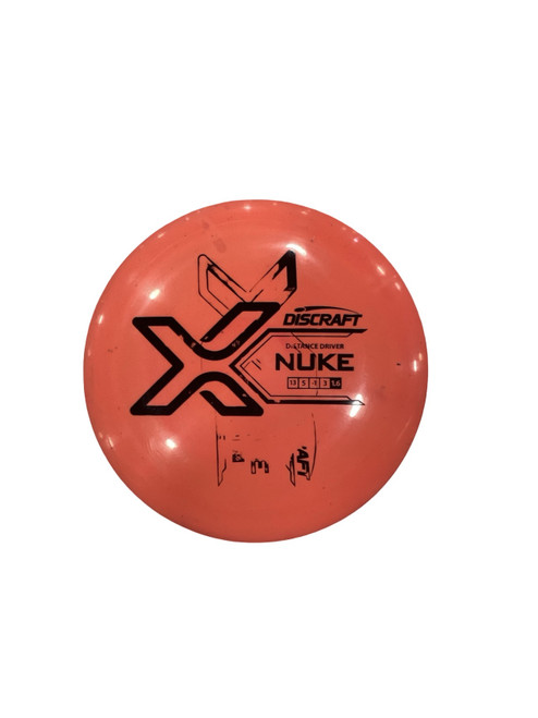 Vist Large View of Product Image Which is Used Discraft NUKE Disc Golf Driver Orange