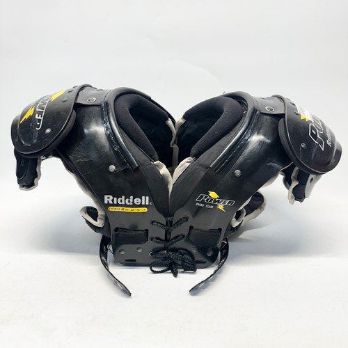 Vist Large View of Product Image Which is Used Riddell POWER PHANTOM FB Shoulder Pads Black MD