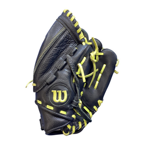 Vist Large View of Product Image Which is Used Wilson A0500FP11 BB/SB Glove RH Throw Black 11"