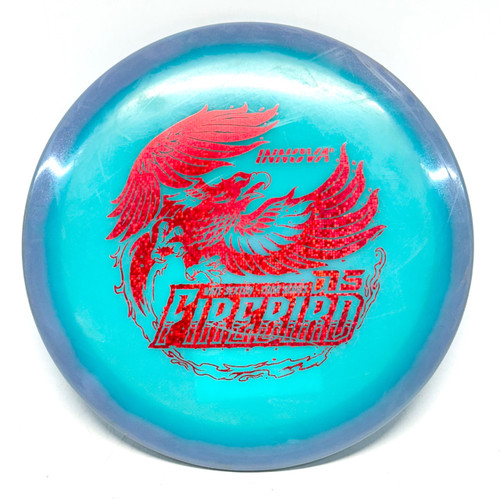 Vist Large View of Product Image Which is Used Innova NATE SEXTON TOUR SERIES FIREBIRD Disc Golf Driver Turquoise 174g