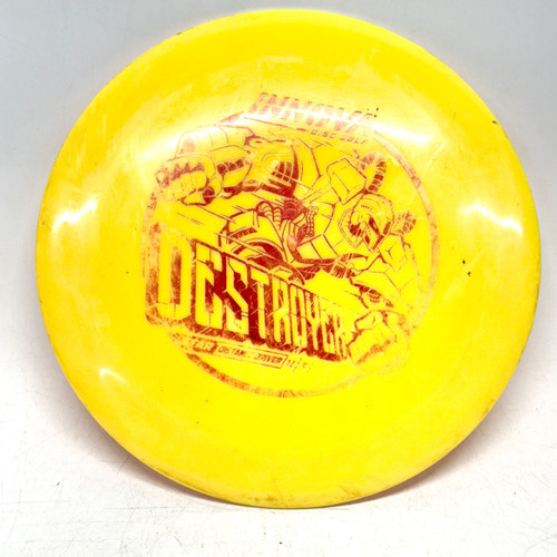 Vist Large View of Product Image Which is Used Innova STAR DESTROYER Disc Golf Driver Yellow 174g