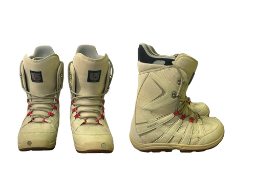Vist Large View of Product Image Which is Used Burton MOTO Womens Snowboard Boots Beige Senior 10