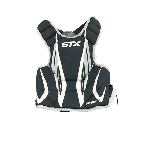 Vist Large View of Product Image Which is Used STX STINGER LAX Goalie Chest Y Black SM