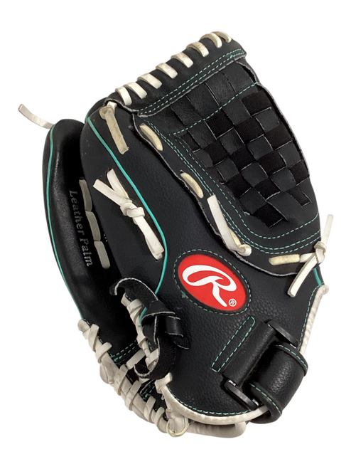 Vist Large View of Product Image Which is Used Rawlings WFP115MT Baseball/Softball Glove Left Hand Throw Black 11 1/2"
