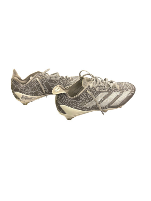 Vist Large View of Product Image Which is Used Adidas Adult FB Cleats Grey Senior 11