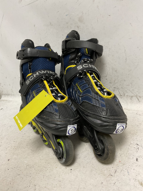 Vist Large View of Product Image Which is Used Schwinn INLINE SKATES ADJ 5-8 Senior Rec Fitness Skates Navy Blue Adjustable