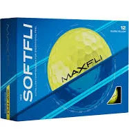 Vist Large View of Product Image Which is Maxfli NEW SOFTFLI GLOSS YELLOW 12 Pack - Golf Balls