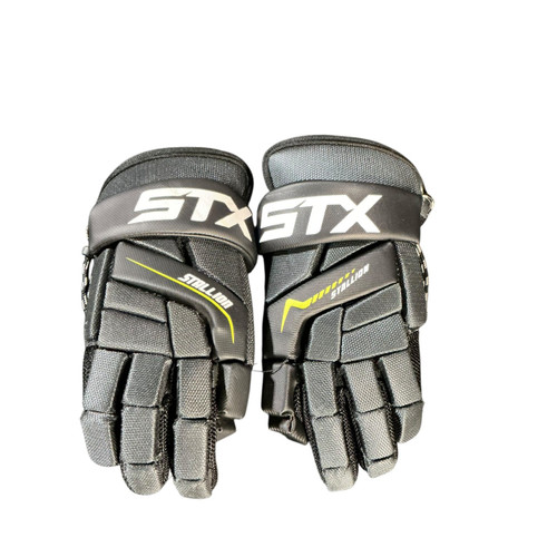 Vist Large View of Product Image Which is Used STX SM STX STALLION 200 GLVS Lacrosse Gloves Junior Black SM