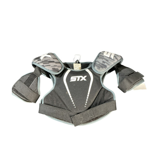 Vist Large View of Product Image Which is Used STX JR MD STX STALLION 75 SHOULDERS Lacrosse Shoulder Pads Black MD