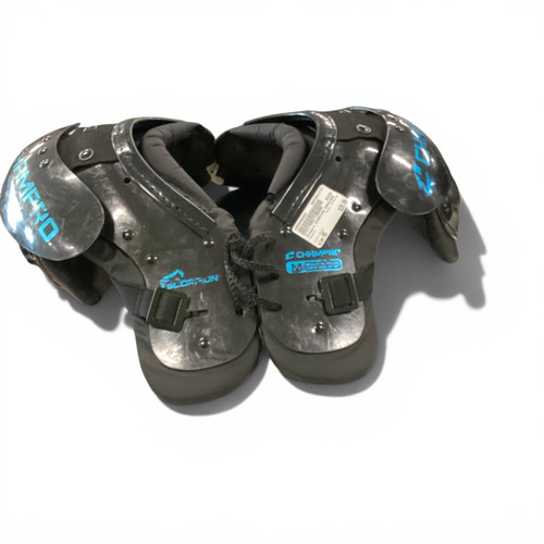 Vist Large View of Product Image Which is Used Champro SCORPION FB Shoulder Pads Black MD