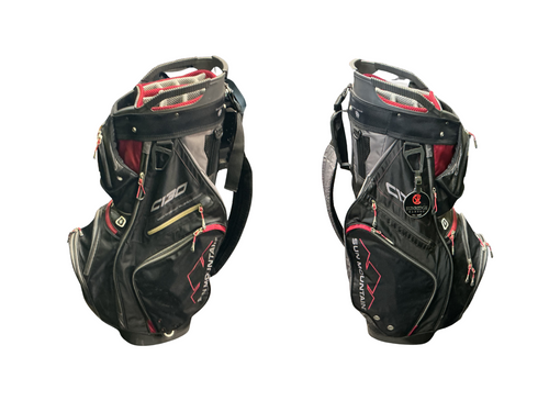 Vist Large View of Product Image Which is Used Sun Mountain C-130 Mens Cart Bag Black And Wine Red