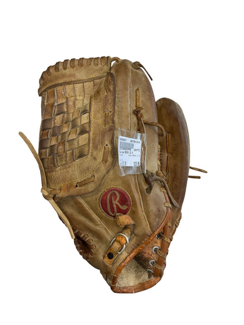 Vist Large View of Product Image Which is Used Rawlings RBG36 12.5 BB/SB Glove RH Throw Tan 12 1/2"