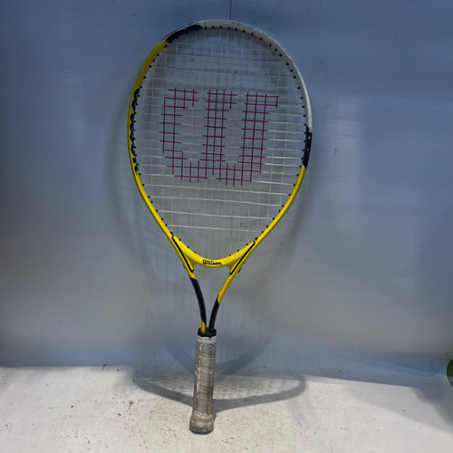 Vist Large View of Product Image Which is Used Wilson US OPEN Junior Tennis Racquet Yellow 25"