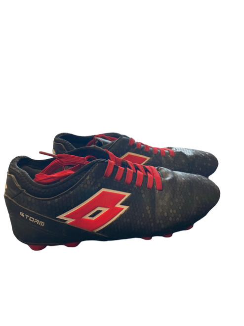 Vist Large View of Product Image Which is Used Lotto Soccer Cleats Black Senior 8