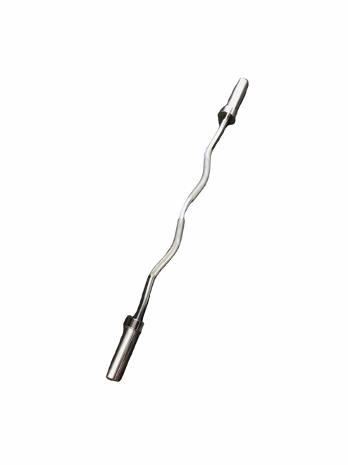 Vist Large View of Product Image Which is Used Exercise Olympic Curl Bar 48"