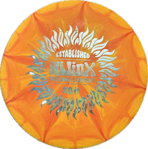 Vist Large View of Product Image Which is Used Dynamic Discs HIJINX BREWING COMPANY Disc Golf Putter Orange