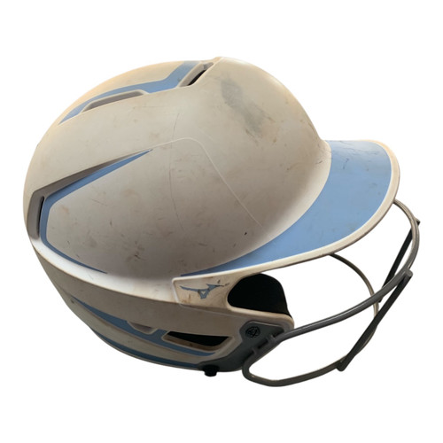 Vist Large View of Product Image Which is Used Mizuno WHITE HELMET W CAGE Batting Helmet w/Mask White MD