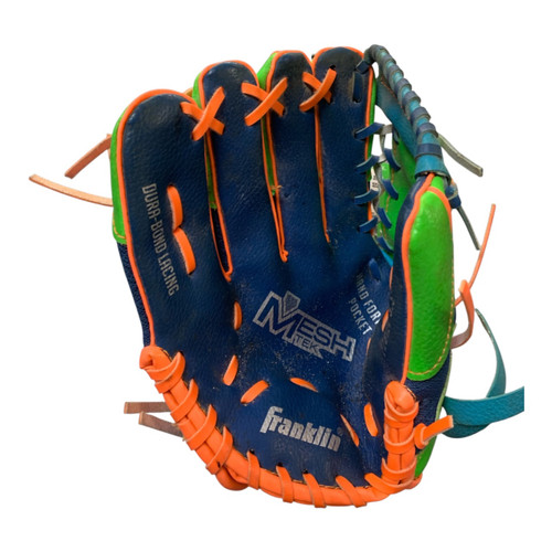 Vist Large View of Product Image Which is Used Franklin MESH 9.5 BB/SB Glove LH Throw Royal Blue 9 1/2"