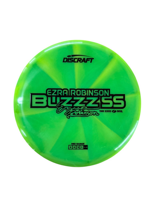 Vist Large View of Product Image Which is USED DISCRAFT TOUR SERIES Z SWIRL BUZZZ SS DISC GOLF MID RANGE - 177G