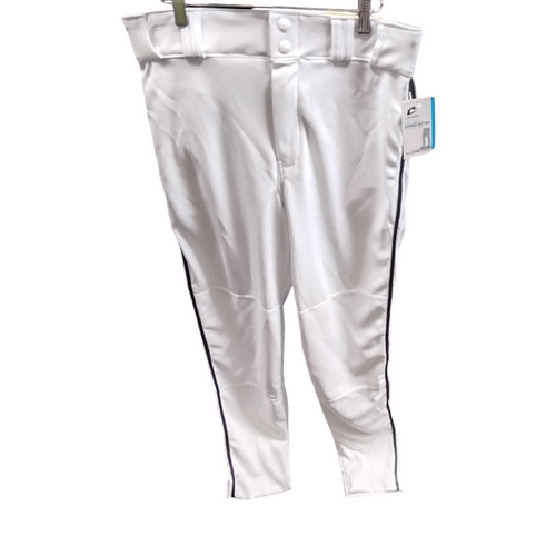 Vist Large View of Product Image Which is Used Champro TRIPLE CROWN TAPER BOTTOM BB/SB Pant Mens White MD