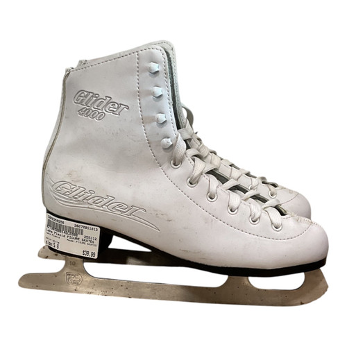 Vist Large View of Product Image Which is Used Lake Placid FIGURE SKATES WomensFigure Skate White Senior 8