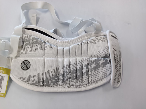 Vist Large View of Product Image Which is Used Warrior ADRENALINE Lacrosse Rib Pads White MD