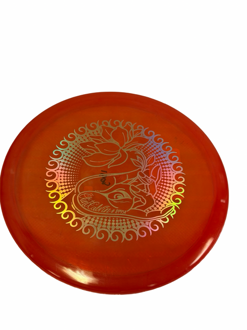 Vist Large View of Product Image Which is Used Latitude 64 Claymore Clint Calvin #84958 Disc Golf Midrange Red 178g