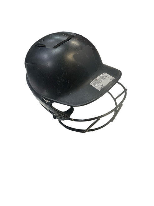 Vist Large View of Product Image Which is Used Mizuno F6 Batting Helmet w/Mask Black One Size