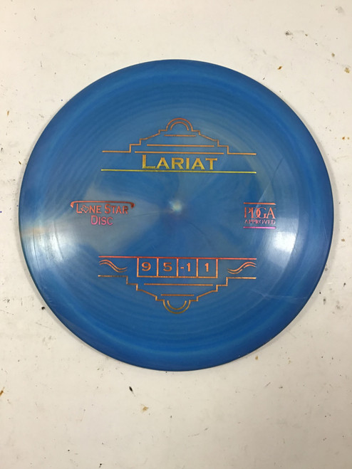 Vist Large View of Product Image Which is Used Lone Star Disc ALPHA LARIAT Disc Golf Driver Royal Blue 174g