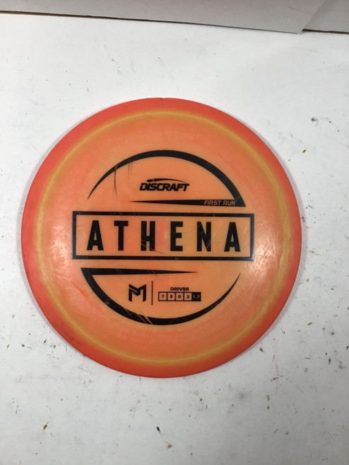 Vist Large View of Product Image Which is Used Discraft ESP ATHENA Disc Golf Driver Orange 168g