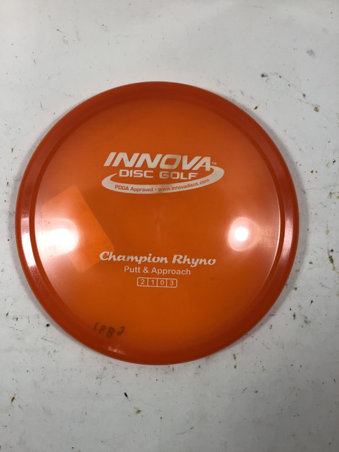 Vist Large View of Product Image Which is Used Innova CHAMPION RHYNO Disc Golf Putter Orange 169g