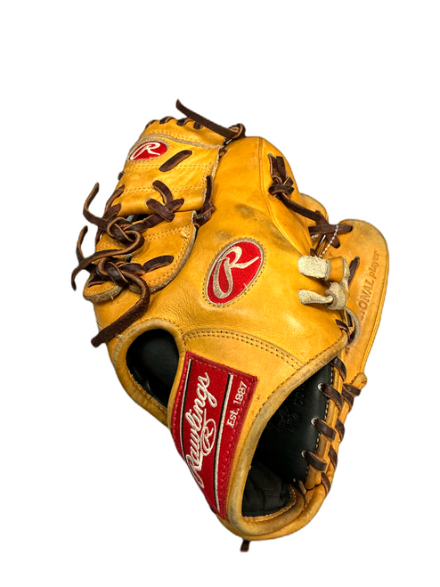 Vist Large View of Product Image Which is Used Rawlings PRO205-9BU BB/SB Glove RH Throw Tan 11 3/4"