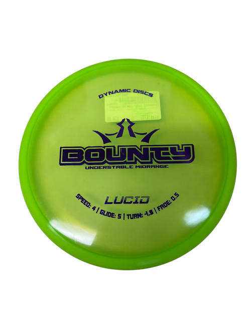 Vist Large View of Product Image Which is Used Dynamic Discs LUCID BOUNTY Disc Golf Mid Range Neon Green 177g