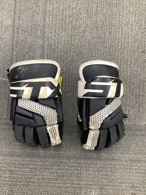 Vist Large View of Product Image Which is Used STX 100 Lacrosse Gloves Junior Black XS