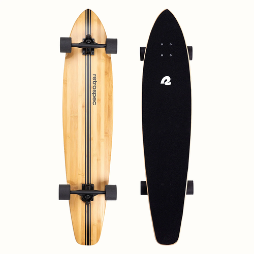 Vist Large View of Product Image Which is New Retrospec Zed Longboard- 44" Black Pipeline
