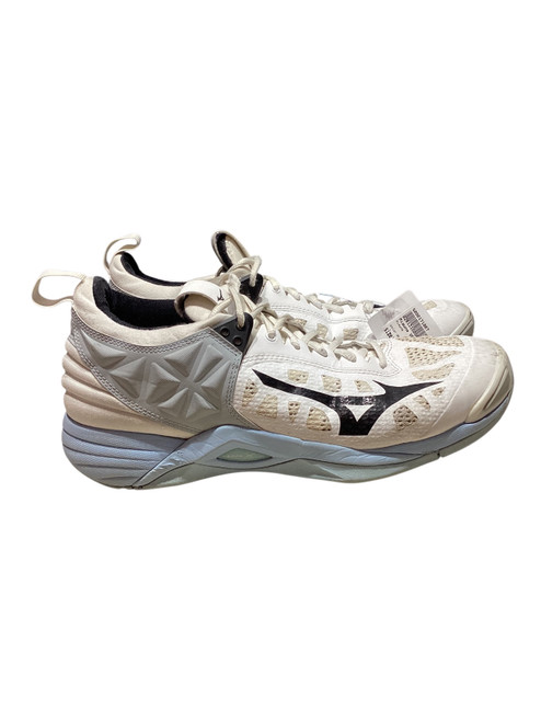 Vist Large View of Product Image Which is Used Mizuno VB Shoes Adult White Senior 11.5