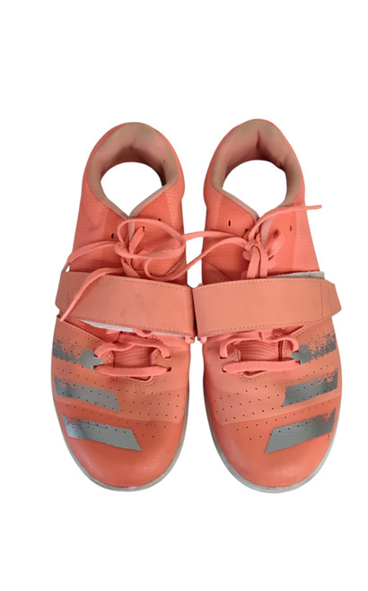 Vist Large View of Product Image Which is Used Adidas JUMPSTAR Track & Field Cleats Adult Orange Senior 10.5