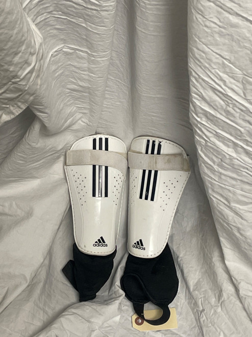 Vist Large View of Product Image Which is Used Adidas Soccer Shin Guards Junior White SM