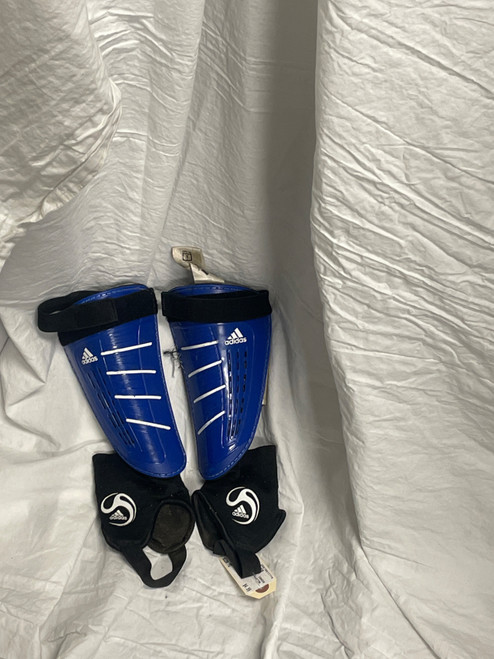 Vist Large View of Product Image Which is Used Adidas Soccer Shin Guards Adult Royal Blue MD