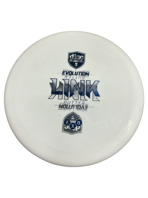 Vist Large View of Product Image Which is Used Discmania EVOLUTION EXO SOFT LINK Disc Golf Putter White