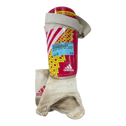 Vist Large View of Product Image Which is Used Adidas Soccer Shin Guards Junior Pink MD
