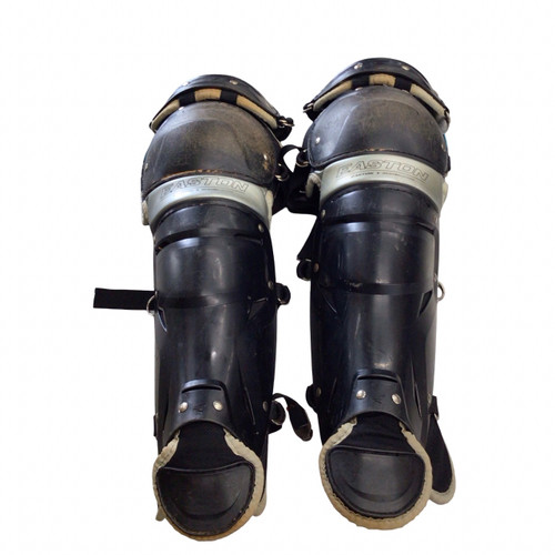 Vist Large View of Product Image Which is Used Easton EASTON SHIN GUARDS Catchers Leg Guards Black Intermed