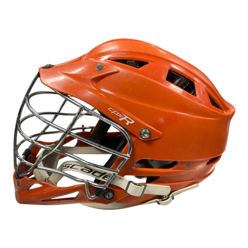 Vist Large View of Product Image Which is Used Cascade CPX-R Lacrosse Helmet Orange One Size
