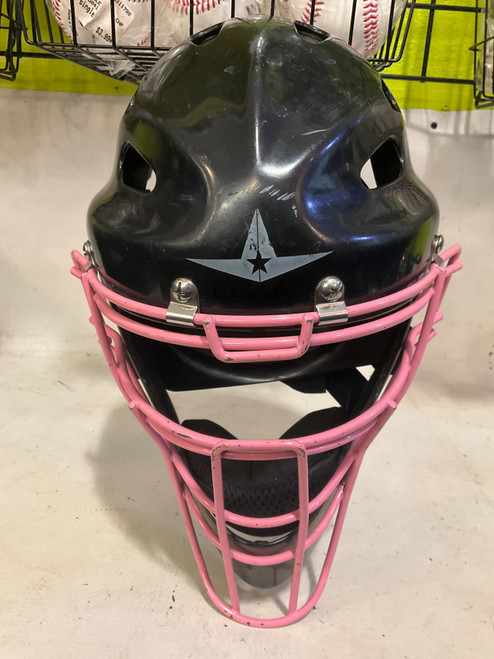 Vist Large View of Product Image Which is Used All Star CATCHER HELMET Catchers Helmet w/Mask Black S/M