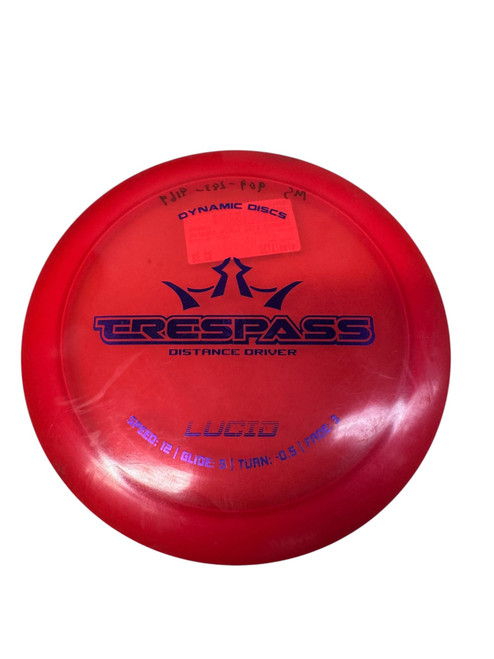 Vist Large View of Product Image Which is Used Dynamic Discs LUCID TRESPASS Disc Golf Driver Red 173g