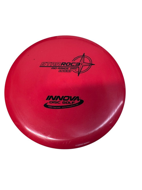 Vist Large View of Product Image Which is Used Innova STAR ROC3 Disc Golf Mid Range Red 180g