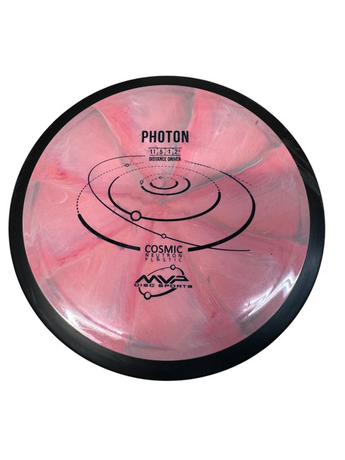 Vist Large View of Product Image Which is Used MVP COSMIC NEUTRON PHOTON Disc Golf Driver Pink 172g